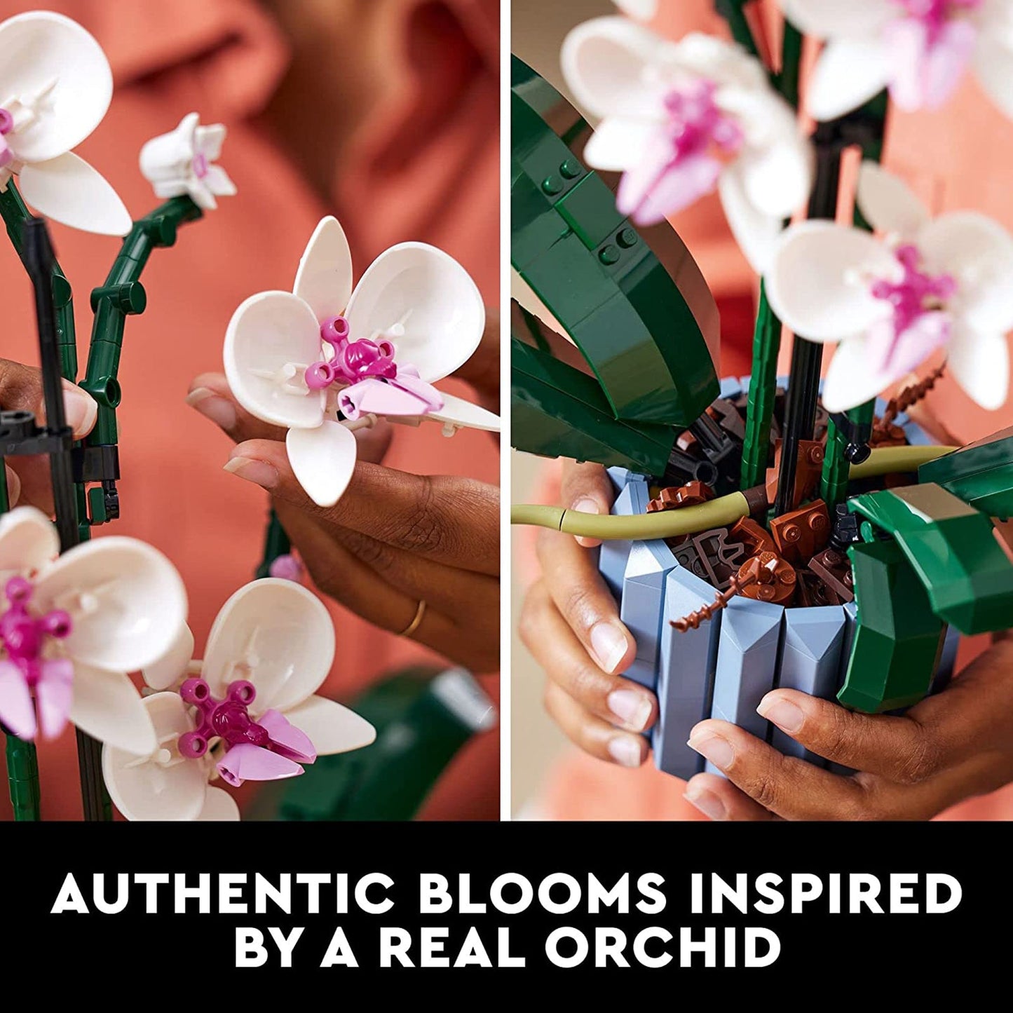 Orchid Artificial Flower Building Block Set