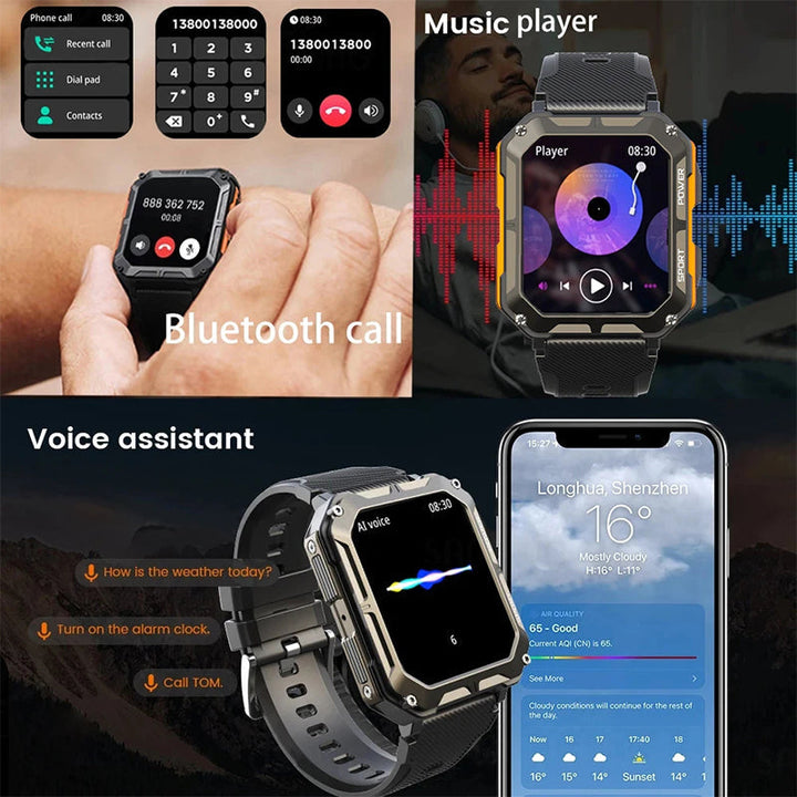 Military Smart Watch for Men – Rugged, Waterproof