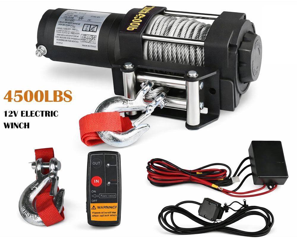 Electric Winch 12V 4500lbs – Waterproof ATV UTV Towing Electric Winch