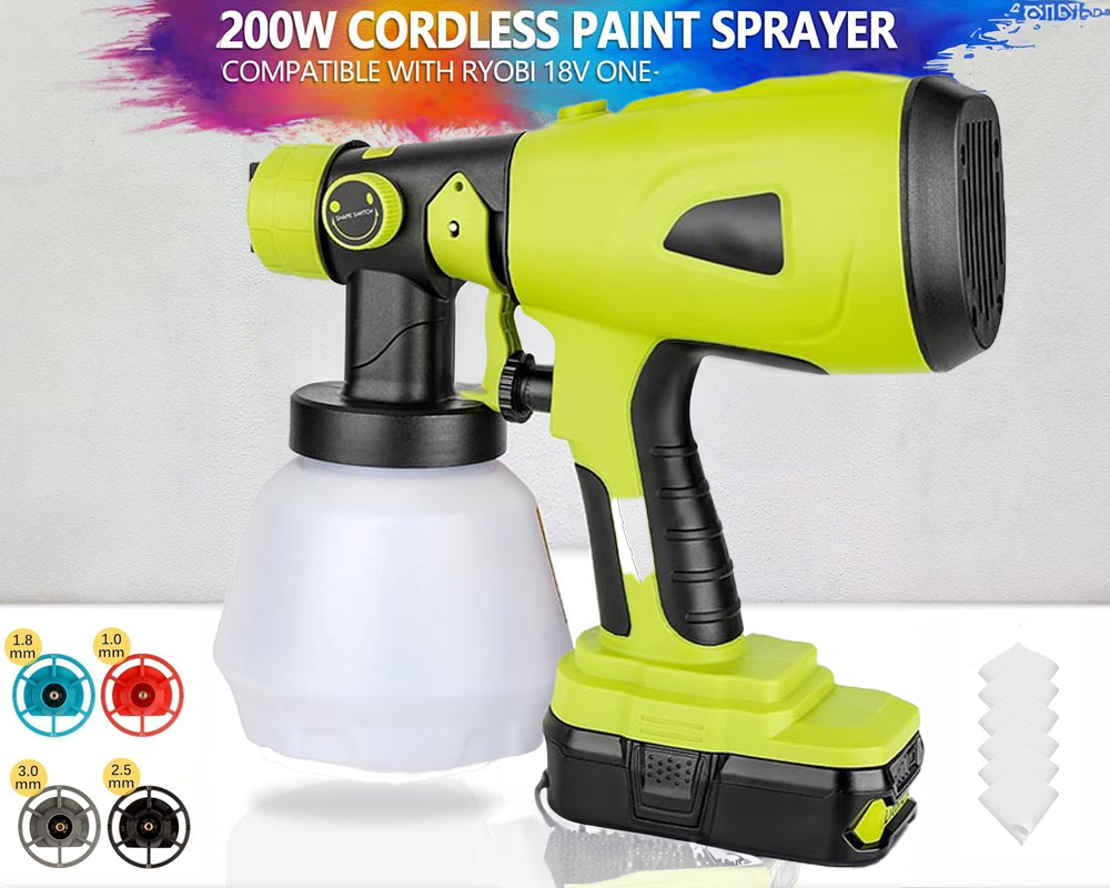 Cordless Paint Sprayer for Ryobi Paint Sprayer - Compatible with Ryobi 18V ONE+ Lithium Battery