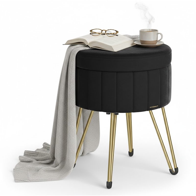 Ottoman Storage Foot Stool Vanity Stool