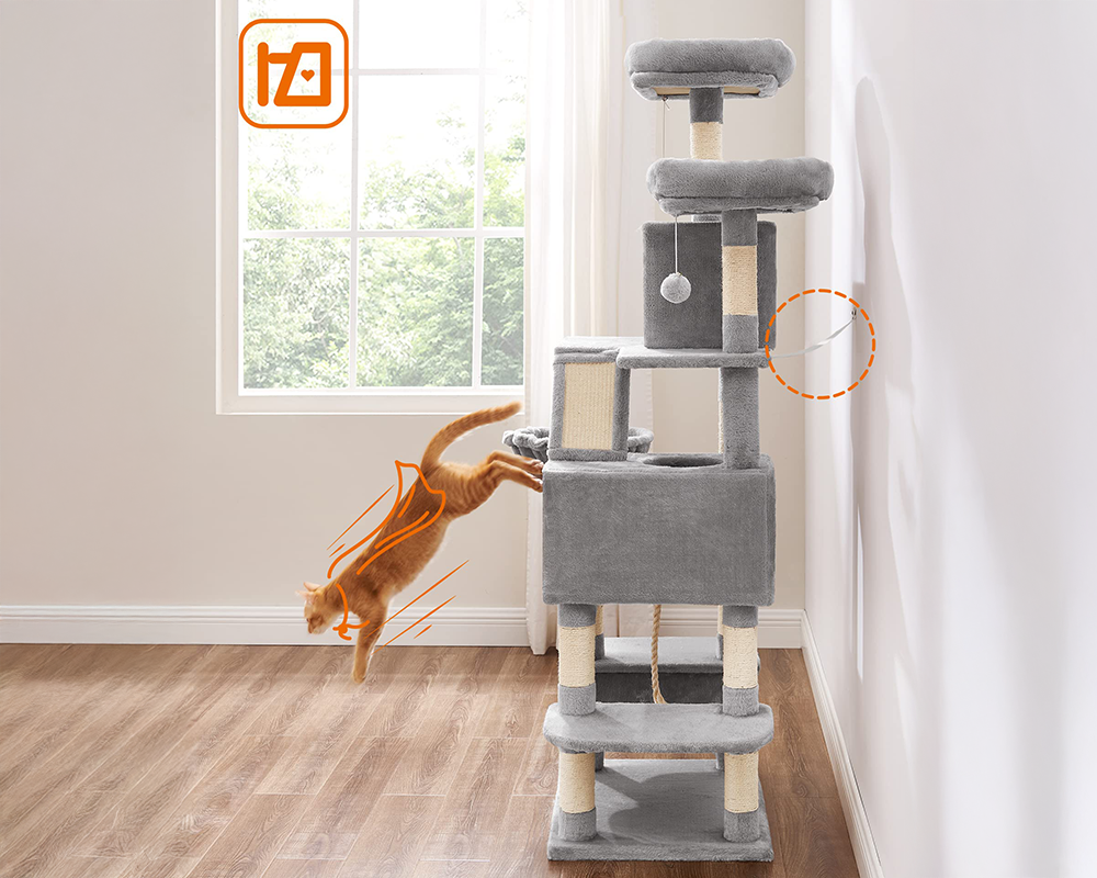 Cat Tree 168CM with Scratching Posts Hammock