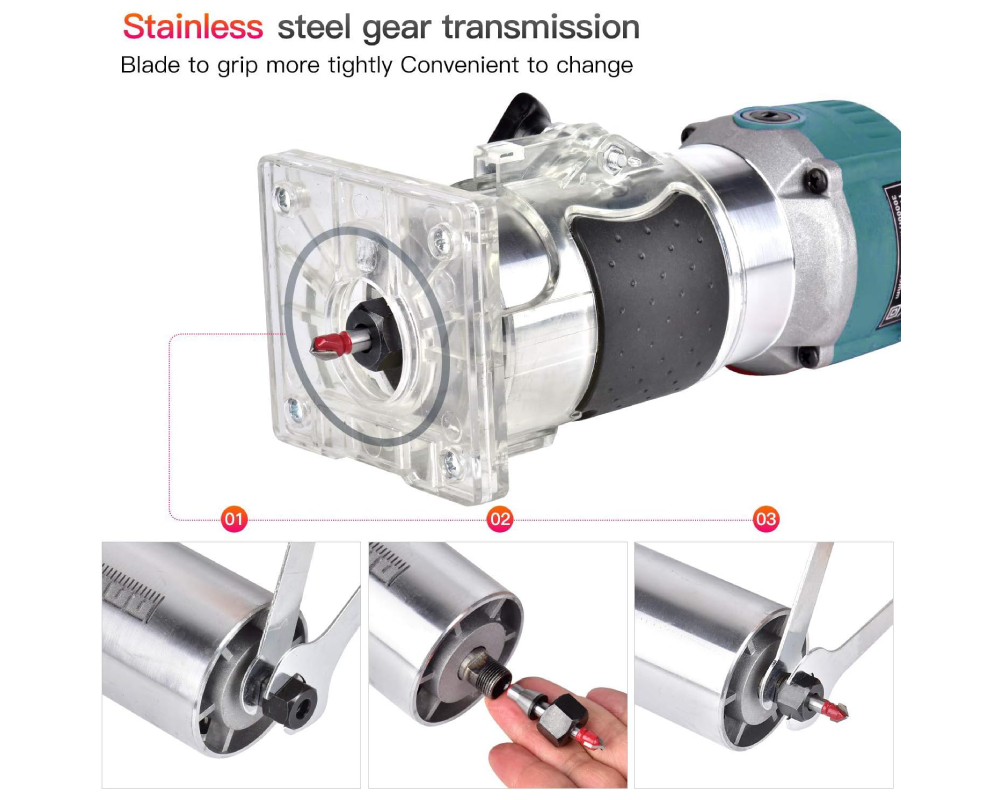 Wood Router 800W Electric Wood Router with 15 Bits for Cutting & Grooving