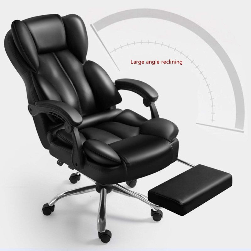 PU Leather Executive Office Chair Retractable Footrest