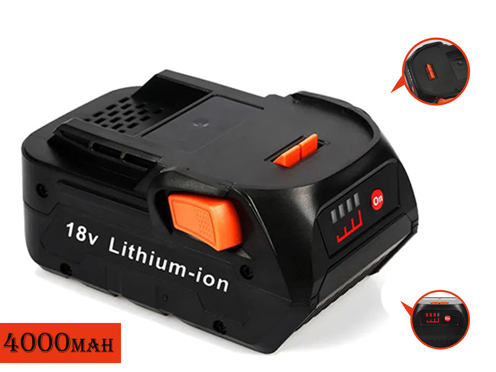 18V 4000mAh Li-ion Replacement Battery for AEG L1860R, B1850R, L1840R, B1830R, BSB18, BS18G Power Tools