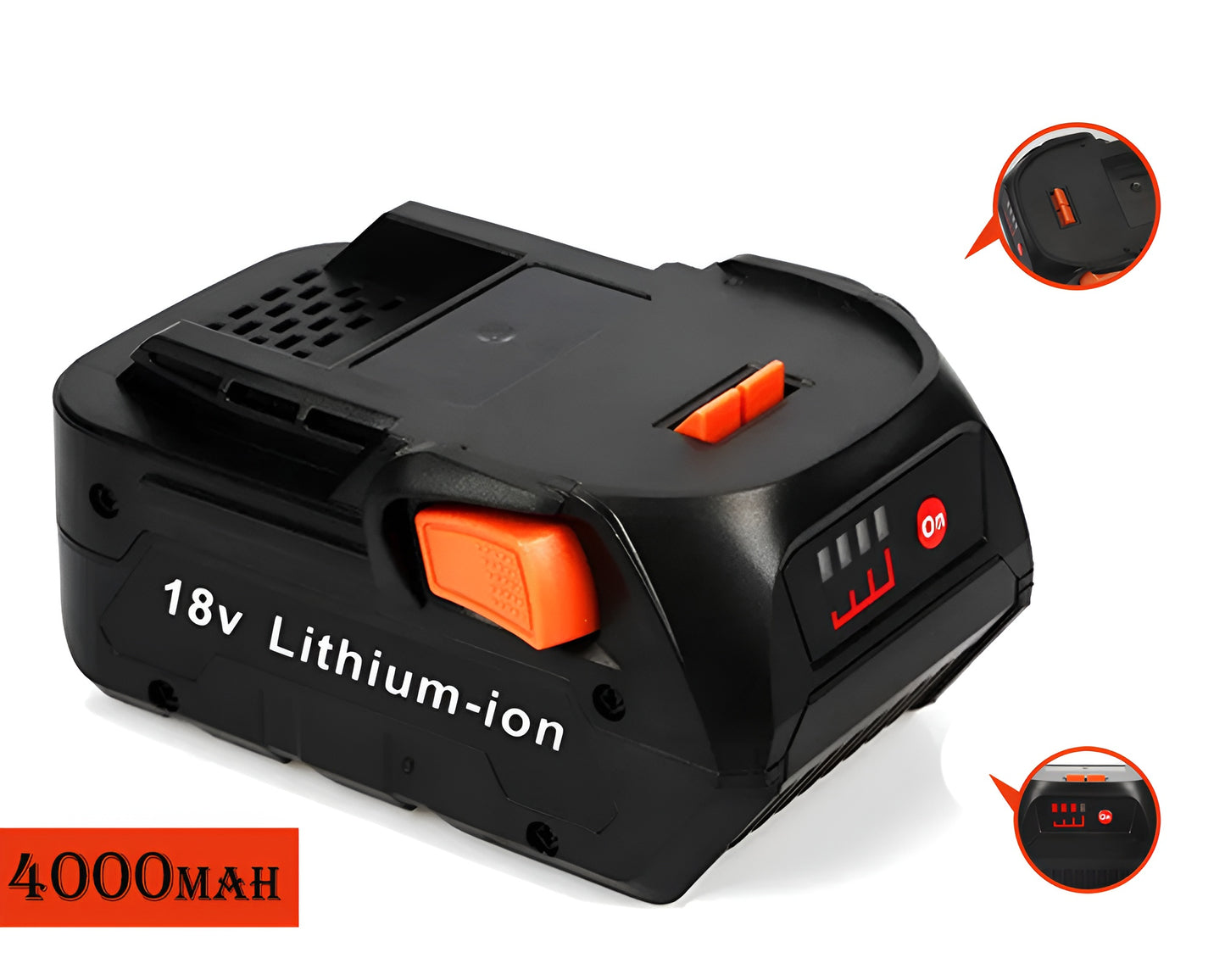 18V 4000mAh Li-ion Replacement Battery for AEG L1860R, B1850R, L1840R, B1830R, BSB18, BS18G Power Tools