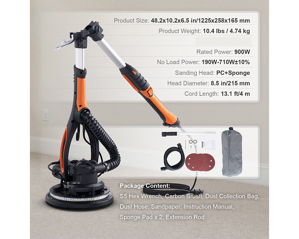 Electric Dry wall Sander 225MM Wall Grinding Machine