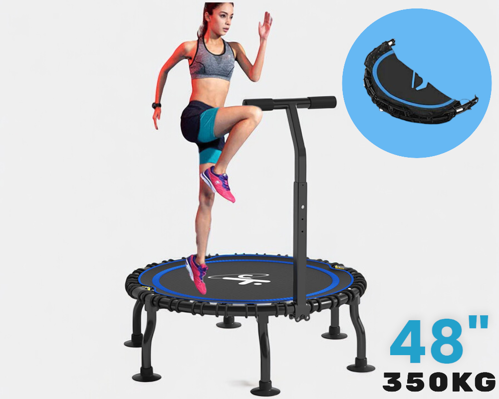48" Foldable Trampoline Mini Rebounder – Max Load 150kg, Fitness Rebounder
