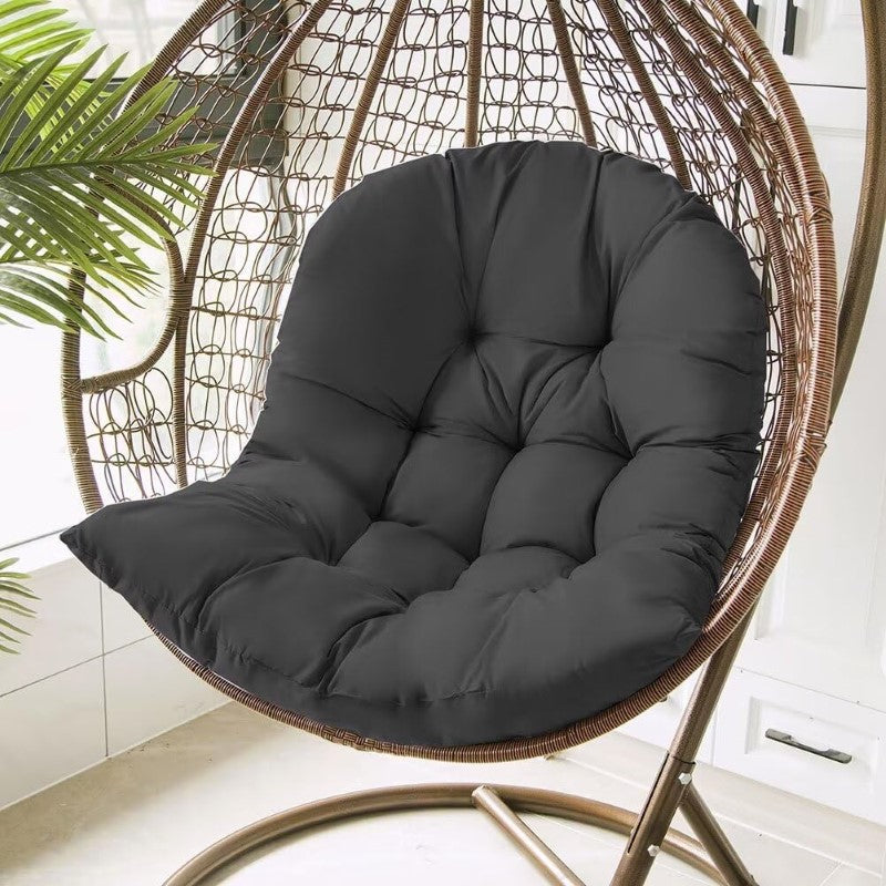 Hanging Chair Cushion for Hanging Chair, Patio Garden Hanging Basket Chair (Black)