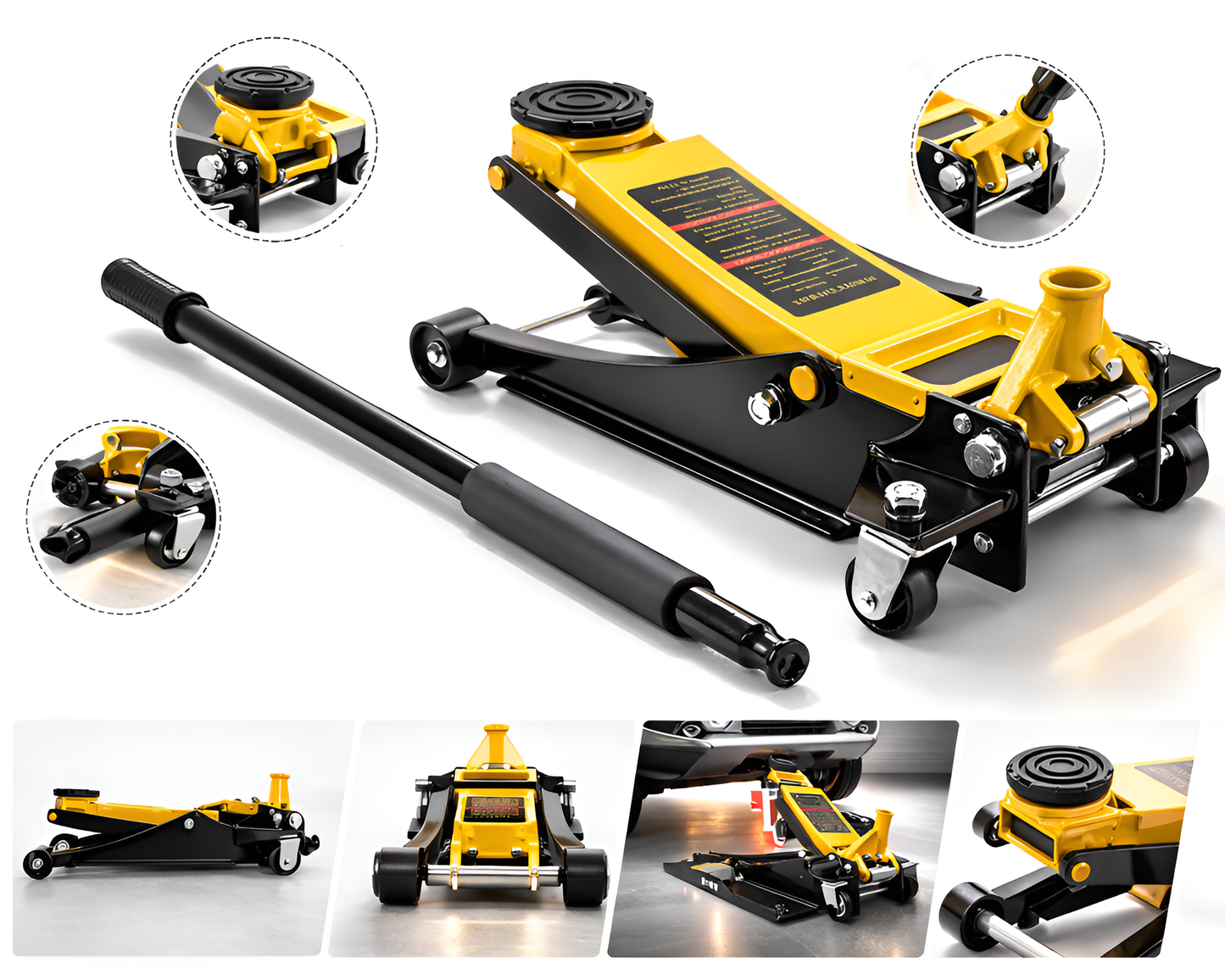 3 Ton Hydraulic Racing Trolley Jack Dual Pump