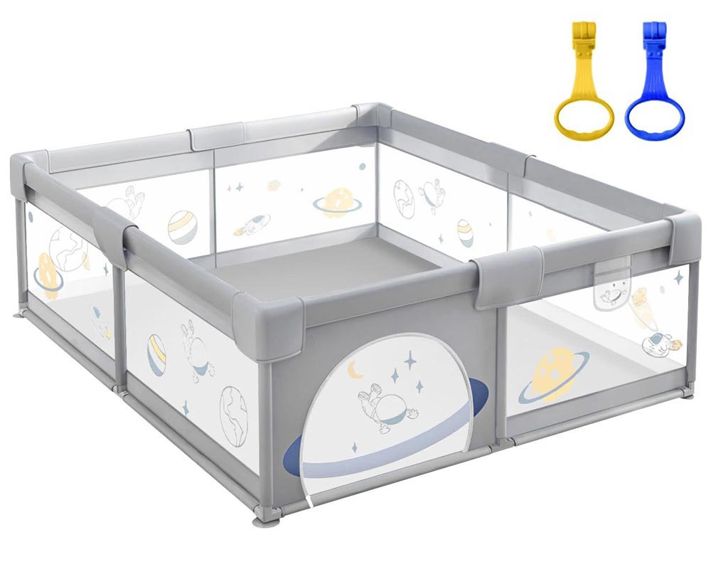 Baby Playpen 150x200cm Play Fence Baby Kids Playground Enclosure Safety Gate Activity Centre Barrier Play Room Yard