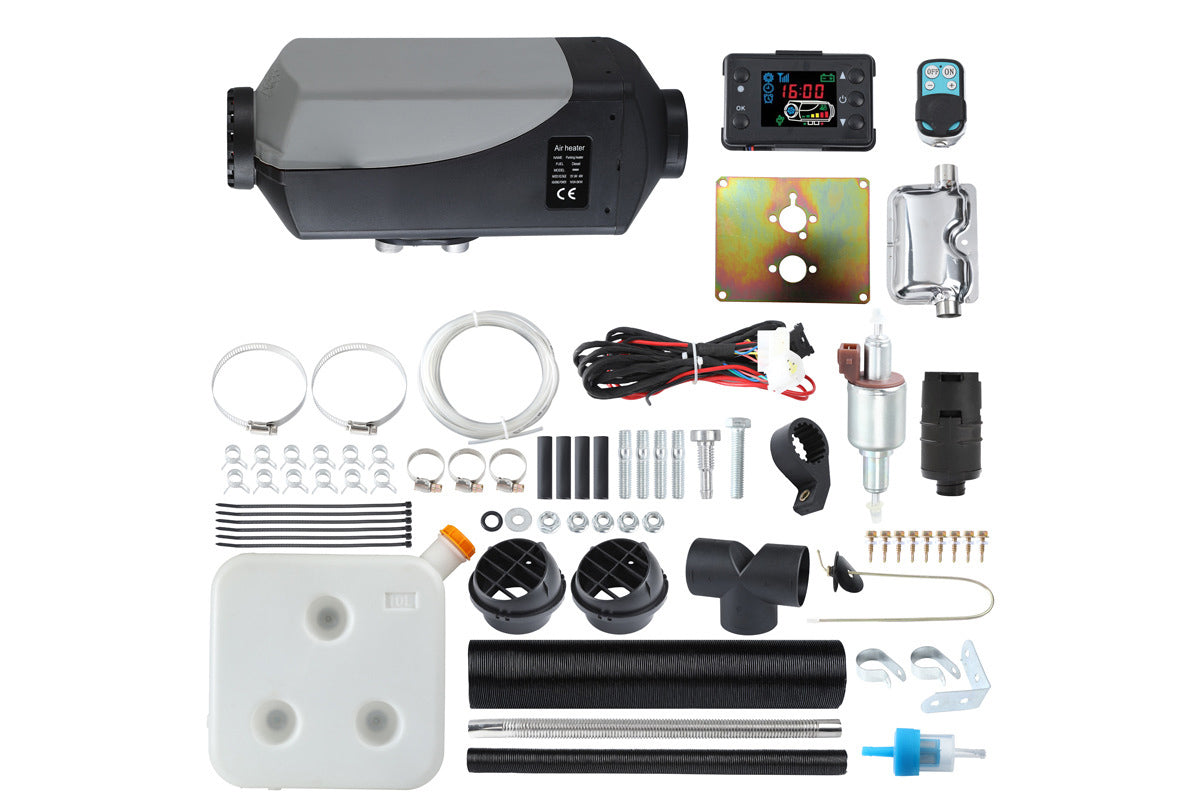 Diesel Air Heater 2KW 12V Car Heater with LCD Remote Control - Compact Air Parking Heater for Bus, RV, Boat, SUV, and Car