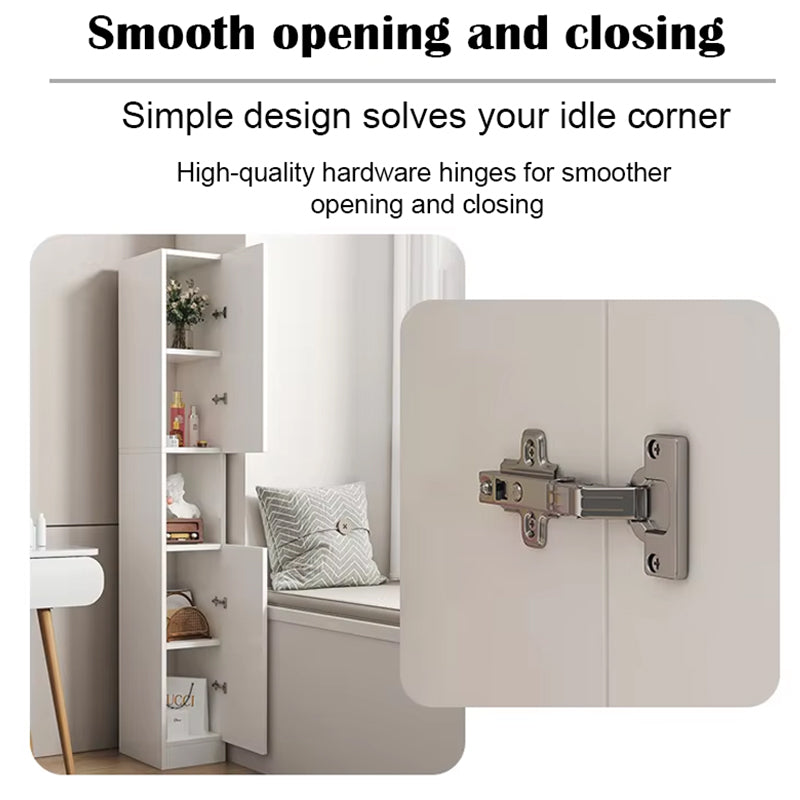 Slim 5-Tier Storage Cabinet - Waterproof Bathroom Shelf & Bookshelf for Small Spaces (NZ)