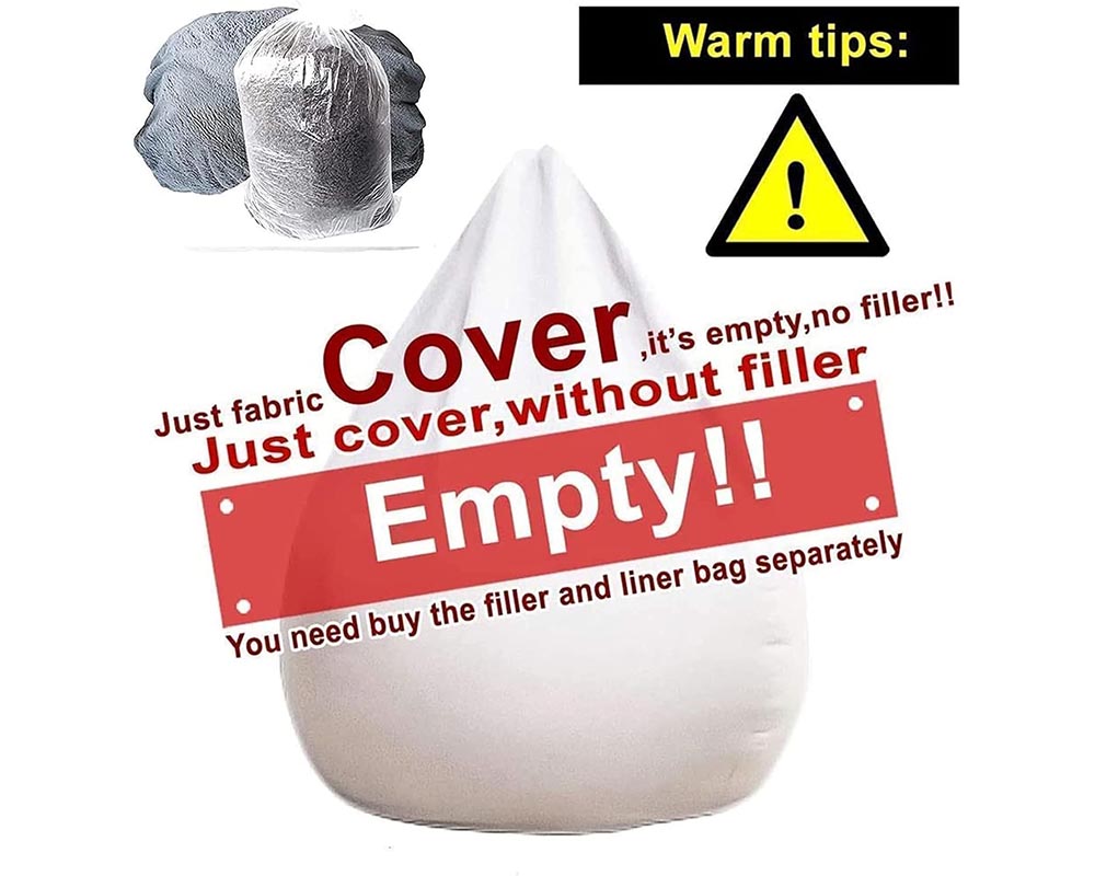 Fluffy Bean Bag Cover Giant – Breathable and Comfortable for Adult