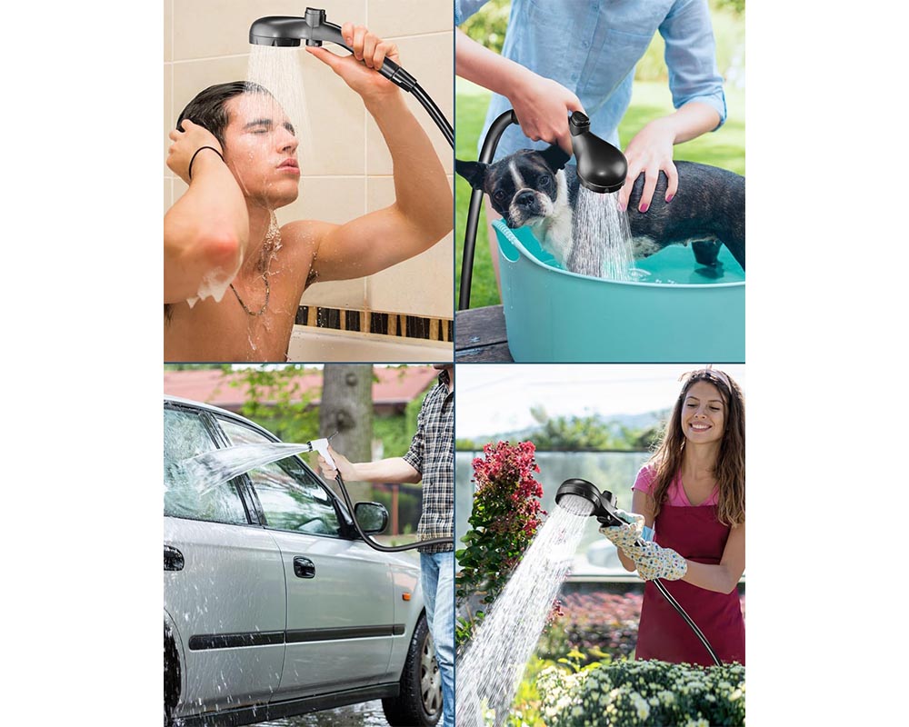 6000mAh Rechargeable Portable Shower Kit for Camping and Outdoor Use
