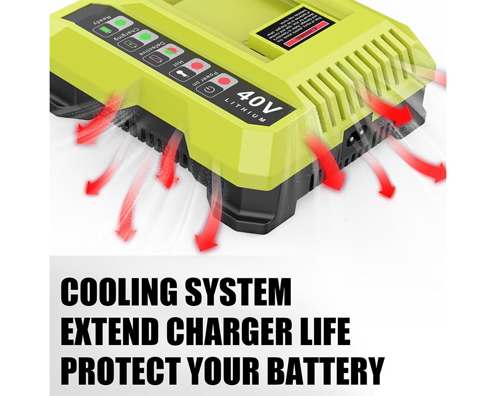 OP401 40V Battery Charger – Compatible with Ryobi 40V Lithium Batteries