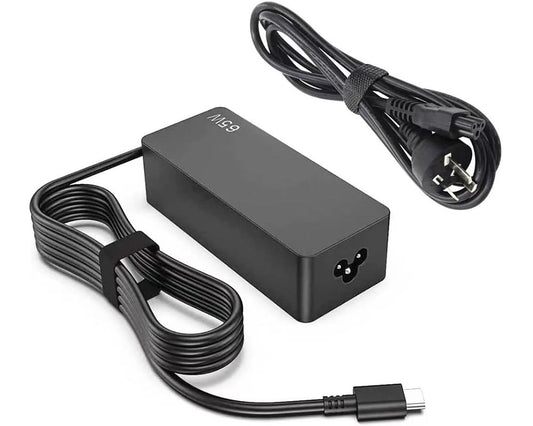65W USB-C/Type C Laptop Charger Adapter for Lenovo Yoga and ThinkPad Series Replacement USB C Lenovo Laptop Charger 65W
