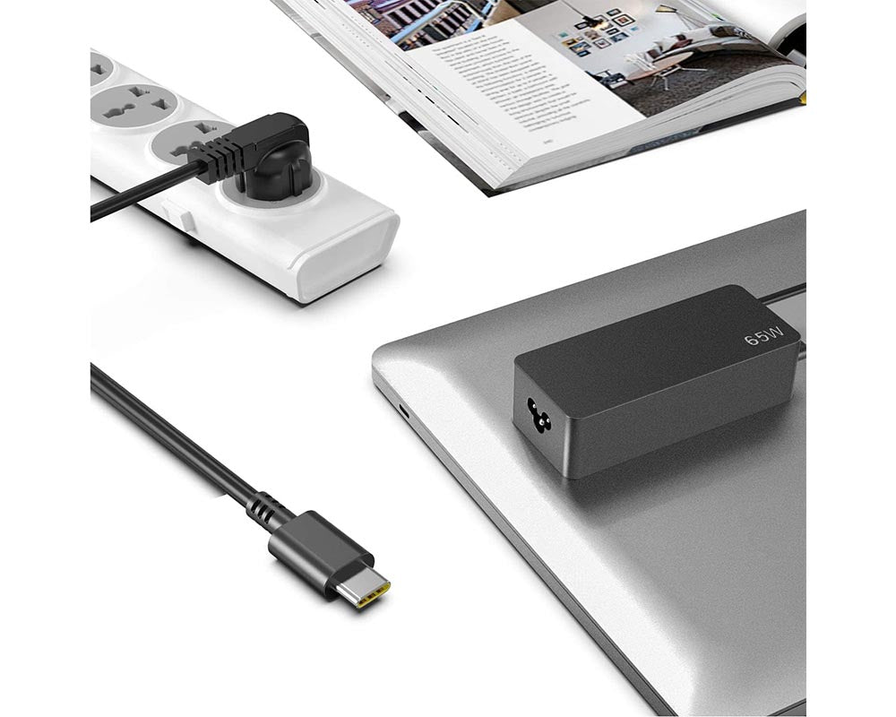 65W USB-C/Type C Laptop Charger Adapter for Lenovo Yoga and ThinkPad Series Replacement USB C Lenovo Laptop Charger 65W