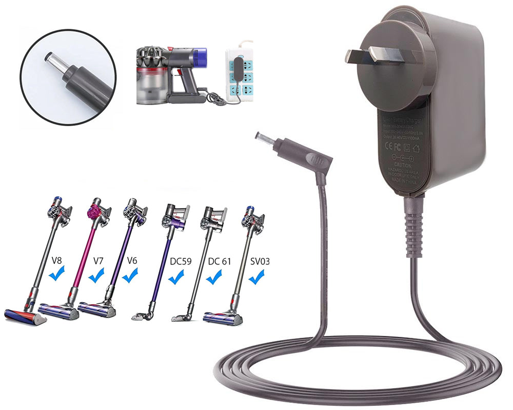 V6 V7 V8 Charger for Dyson - AU Plug Replacement Charger for Dyson Cordless Vacuums (26.1V)