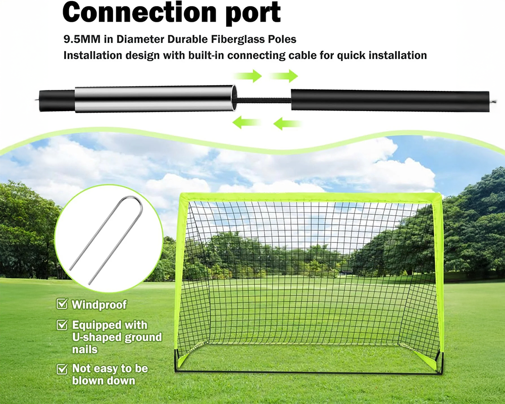 Portable Foldable Soccer Goal Set – Pop-Up Training Nets for Backyard and Indoor Practice