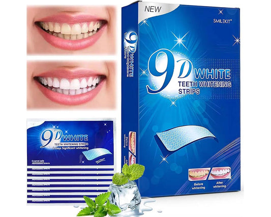 Teeth Whitening Strips, 9D Teeth Whitening Strips, Professional Teeth Whitener and Teeth Whitening Kit, Safe Formula for Sensitive Teeth Teeth Whitening Kit
