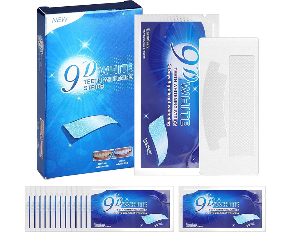 Teeth Whitening Strips, 9D Teeth Whitening Strips, Professional Teeth Whitener and Teeth Whitening Kit, Safe Formula for Sensitive Teeth Teeth Whitening Kit
