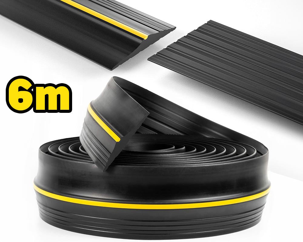6M Garage Door Seal - Weatherproof Bottom Seal PVC Rubber Garage Door Threshold Seal