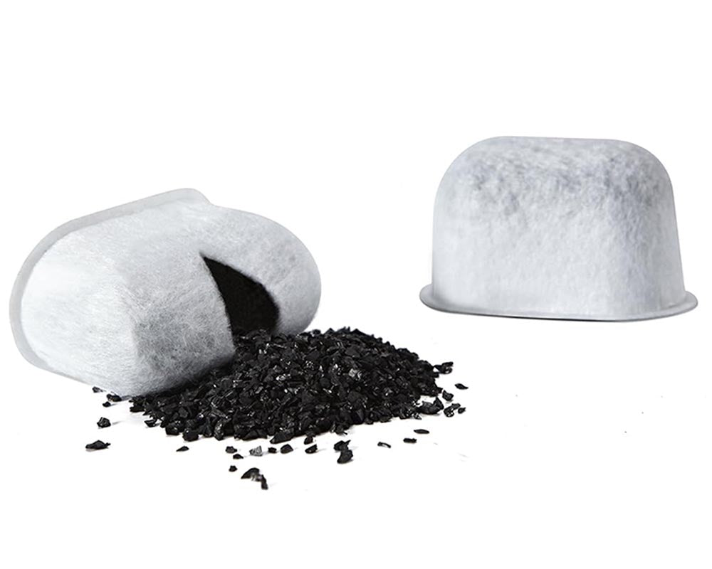 6-Pack Replacement Charcoal Water Filter Cartridges with Starter Kit Combo for Keurig Single Brewing System & Breville Models