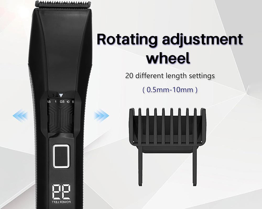 Men's Beard Trimmer, 20 Length Adjustable Blade Wheel