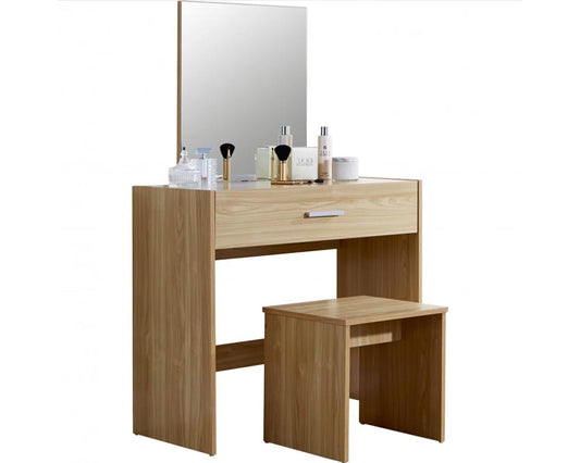 CURA Dressing Table with Stool – Elegant Makeup Vanity & Compact Desk