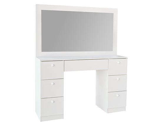 Dressing Table with Hollywood Mirror & 7 Drawers
