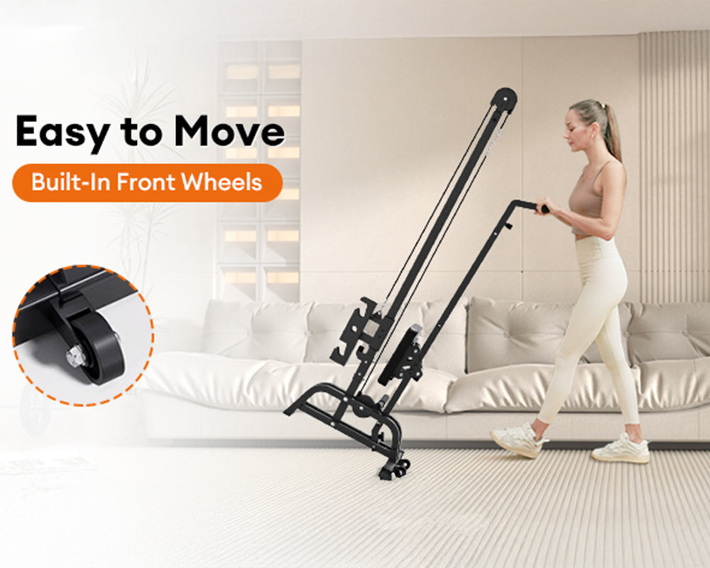 Multifunctional Folding Resistance Rowing Machine Compact 2 in 1 Portable Home Exercise Equipment