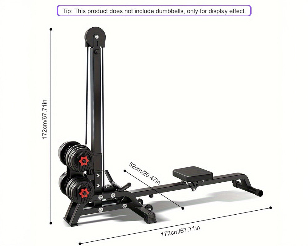 Multifunctional Folding Resistance Rowing Machine Compact 2 in 1 Portable Home Exercise Equipment