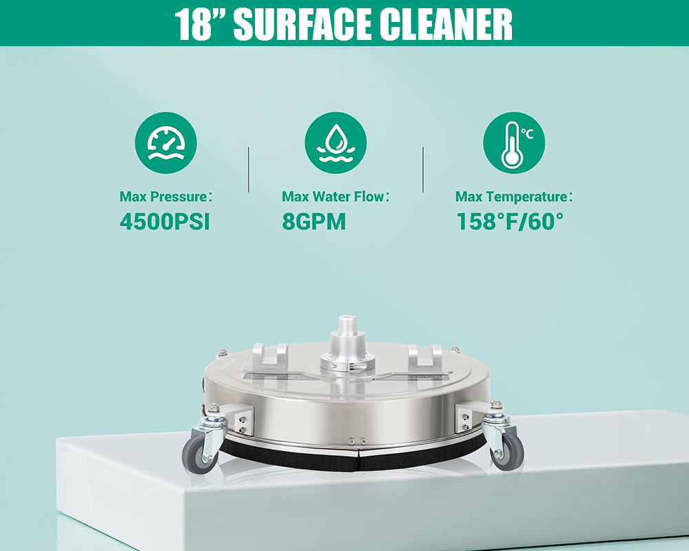 Stainless Steel 18" Pressure Washer Surface Cleaner 18 Inch