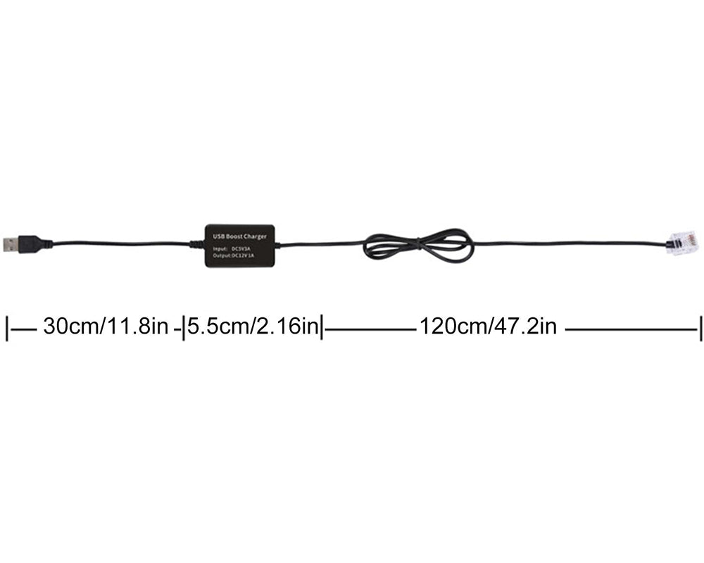 Radar Detector Power Cord USB to RJ11/DC 3.5mm Replacement Cable for Radar Detectors