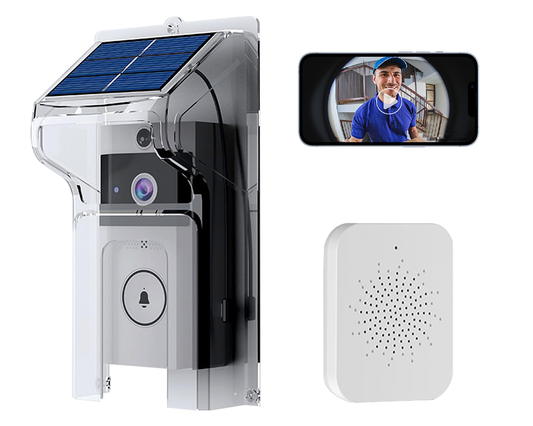 Rechargeable Video Doorbell – 1080P Rechargeable Video Doorbell with Solar Cover