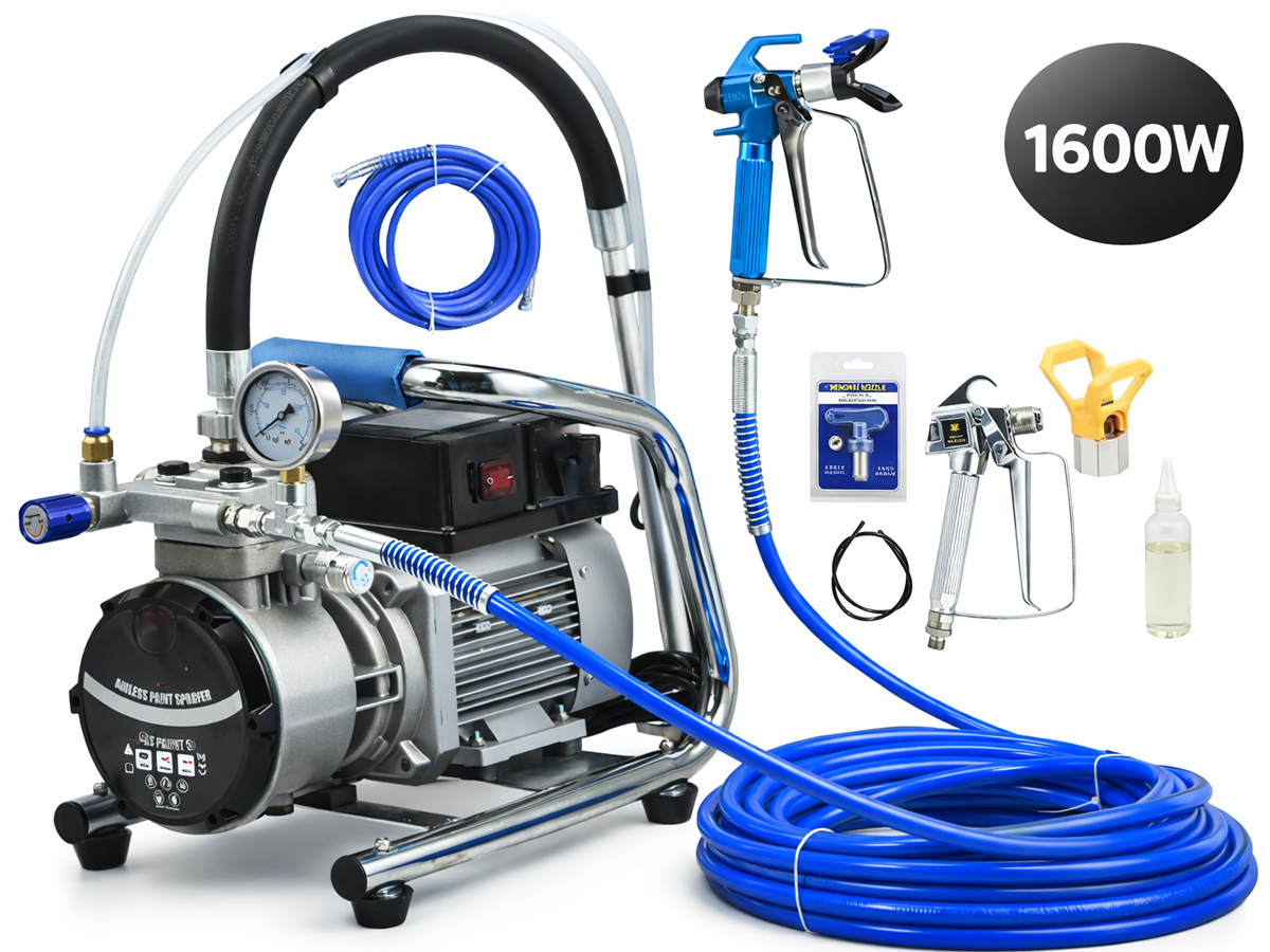 Airless Paint Sprayer – 1600W High Pressure Paint Sprayer with 10M Hose