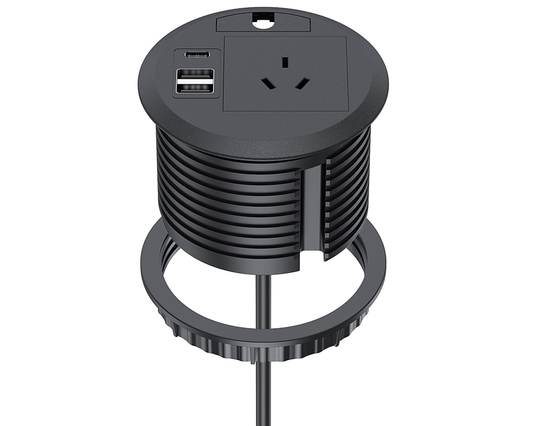 Round Desk Grommet Power Board