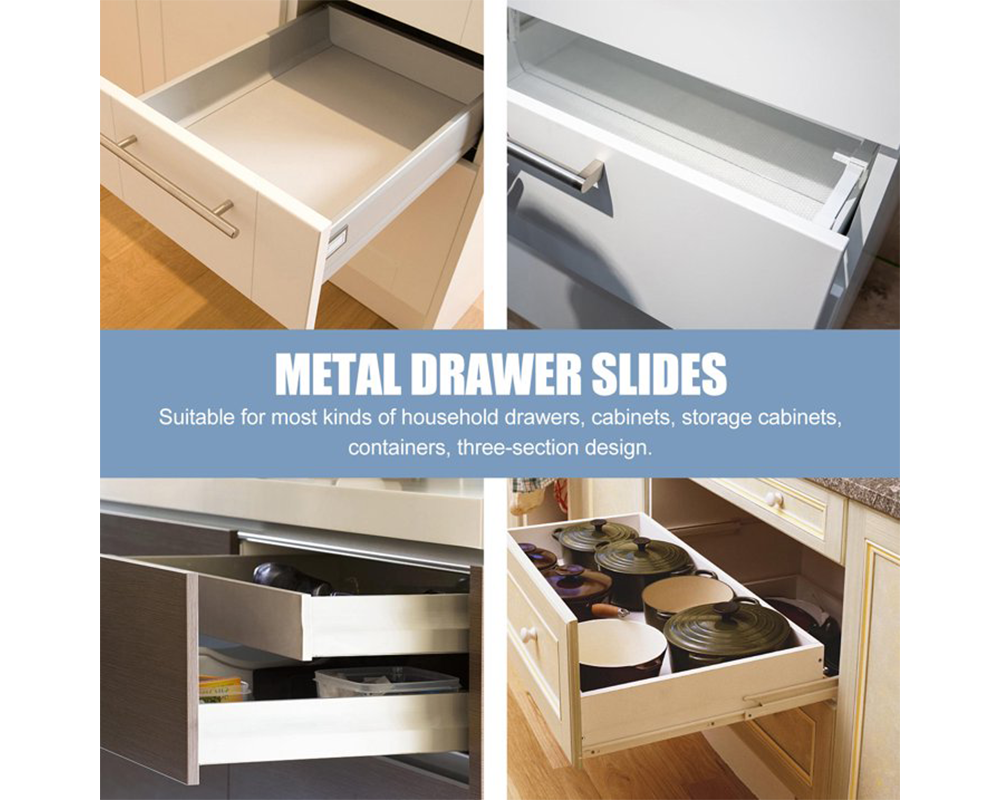 16" Drawer Slides Runners with Locking Function