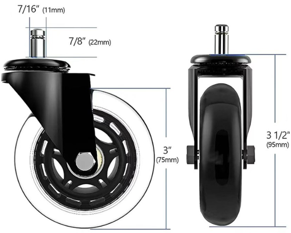 3 Inch Chair Caster Wheel 5 PCS