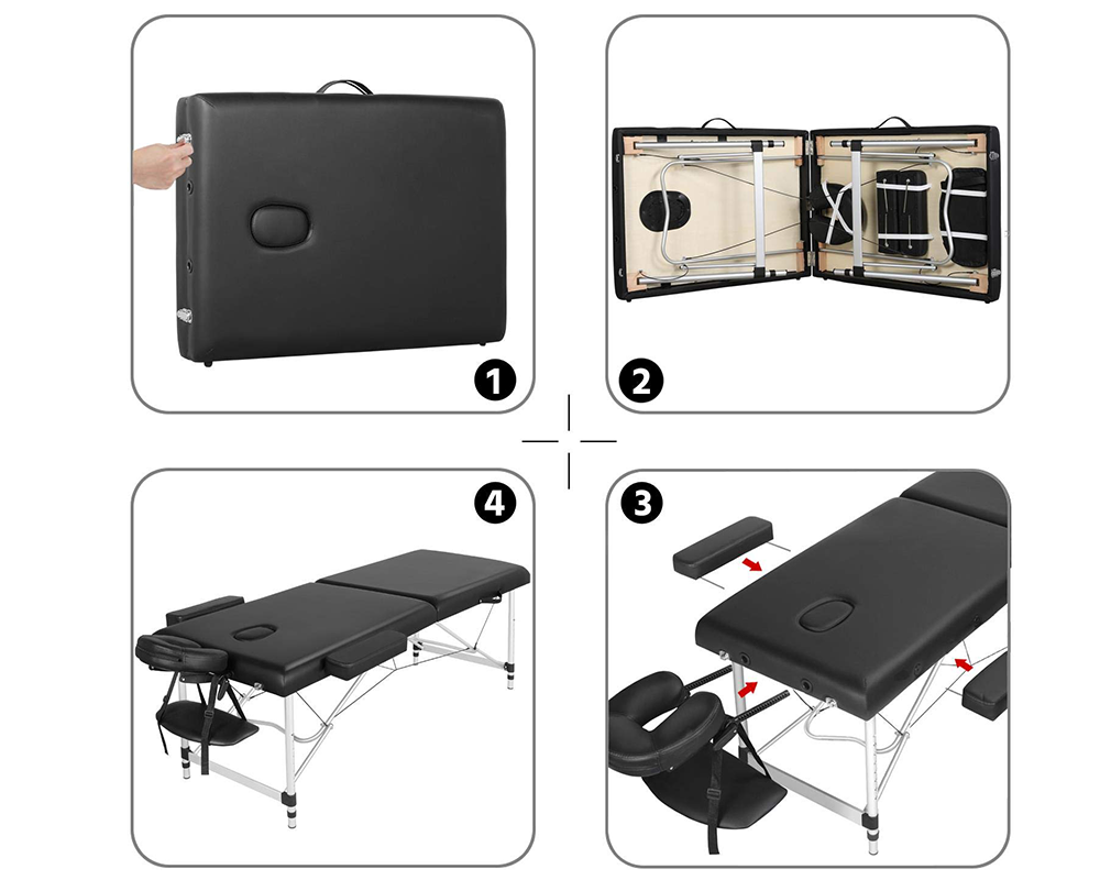 Foldable Massage Table – Adjustable & Portable Use