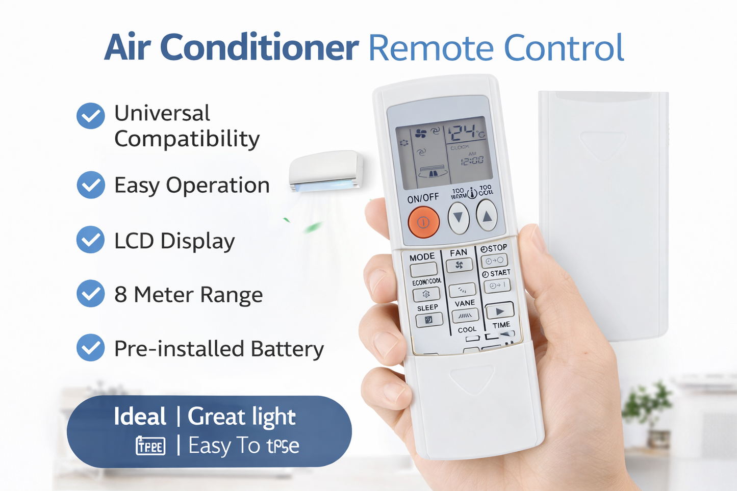 Mitsubishi Remote Replacement for Mitsubishi Heat Pump