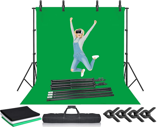 Photography Background Stand with 3 Backdrops Kit – Professional Portable Studio Setup