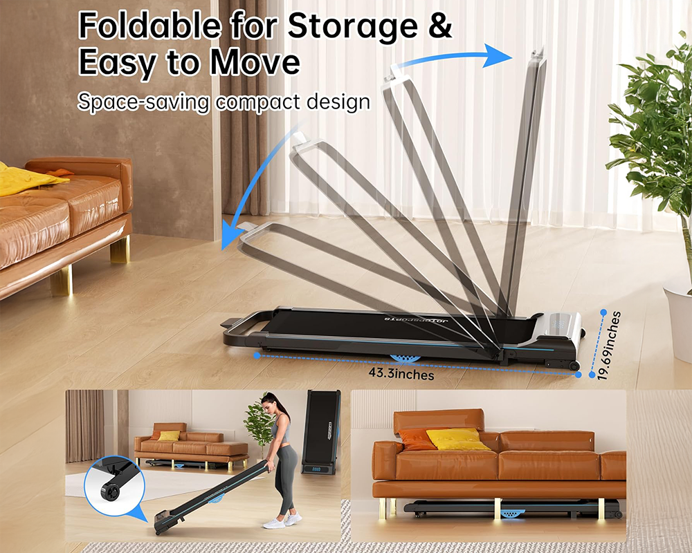 Portable Walking Treadmill Compact Treadmill for Home & Office