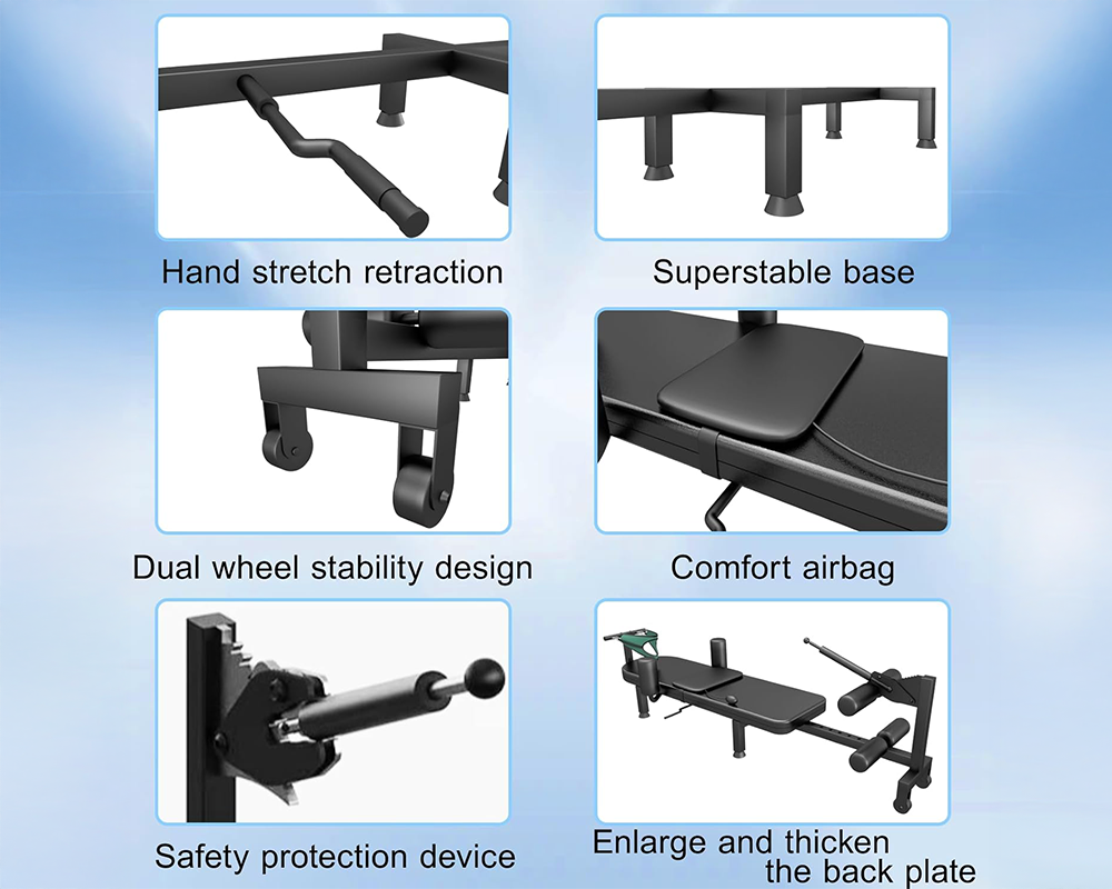 Full Body Traction Bed Portable Cervical and Lumbar Traction Table