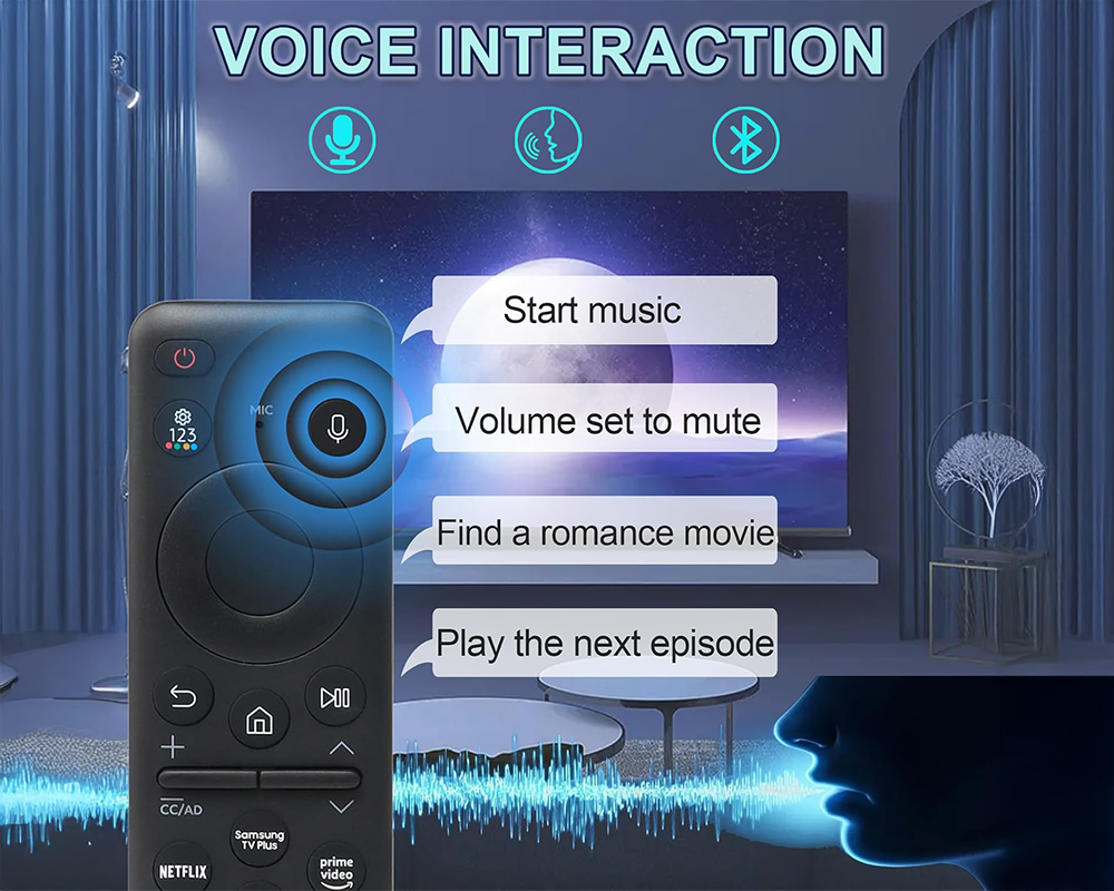 Replacement Samsung TV Remote Solar Powered with voice Control