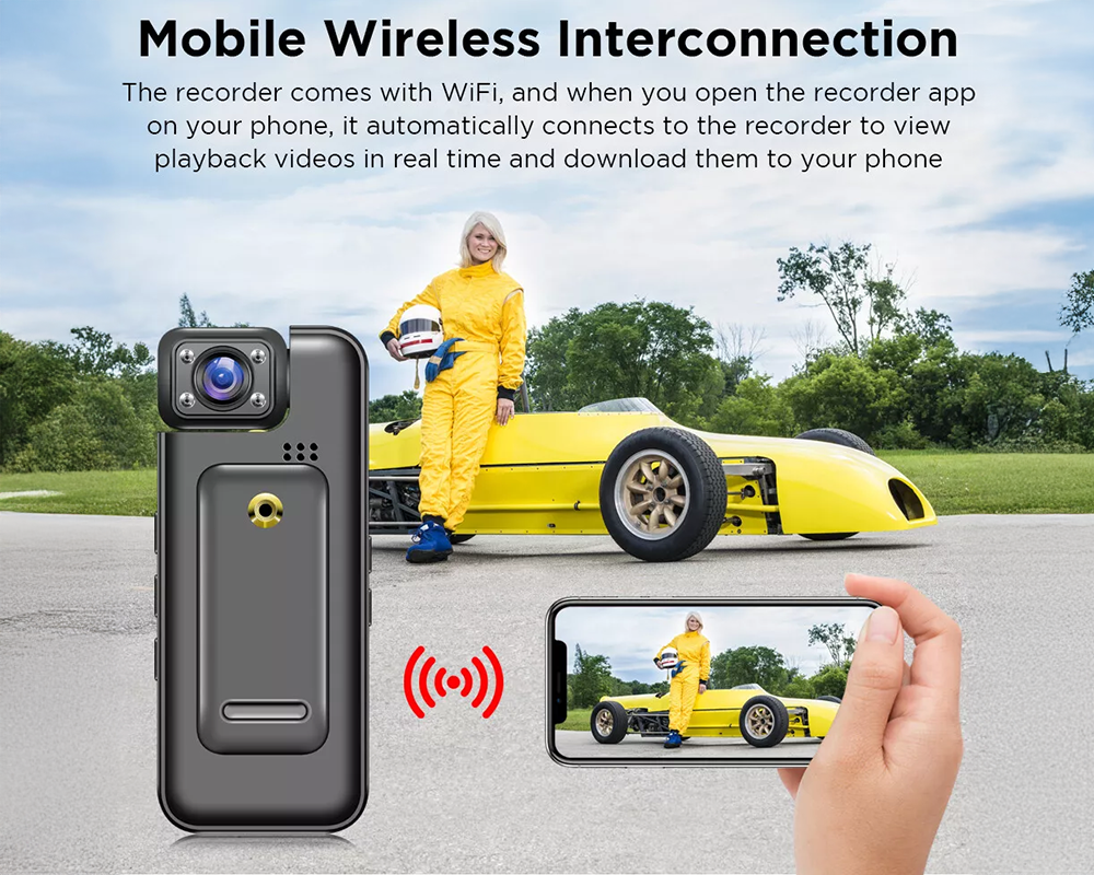 Body Camera WiFi HD Recorder – Night Vision Security Body Camera 1080P