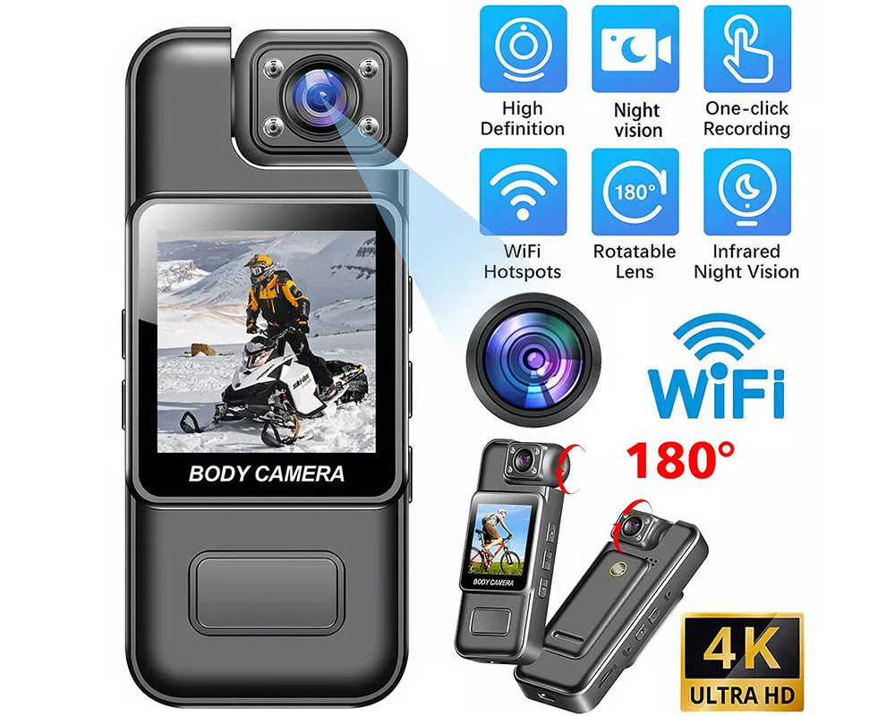 Body Camera WiFi HD Recorder – Night Vision Security Body Camera 1080P
