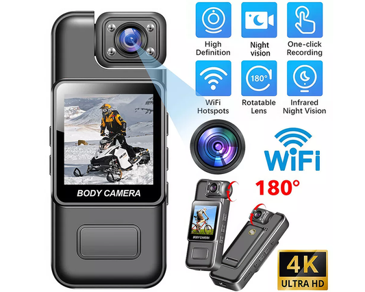 Body Camera WiFi HD Recorder – Night Vision Security Body Camera 1080P