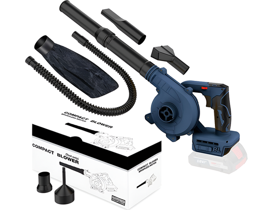 Cordless Leaf Blower for Bosch CORE18V Battery – High Performance Brushless Motor, 2-in-1 Blower & Vacuum